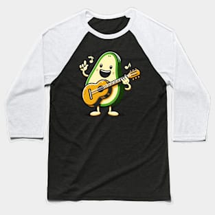 avocado playing guitar - music Baseball T-Shirt